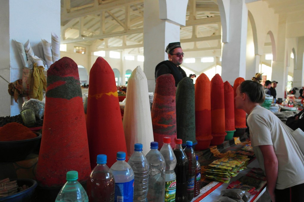 Compressed spices Bukhara bazaar